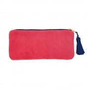 Velvet Makeup Pouch | Pink Crush